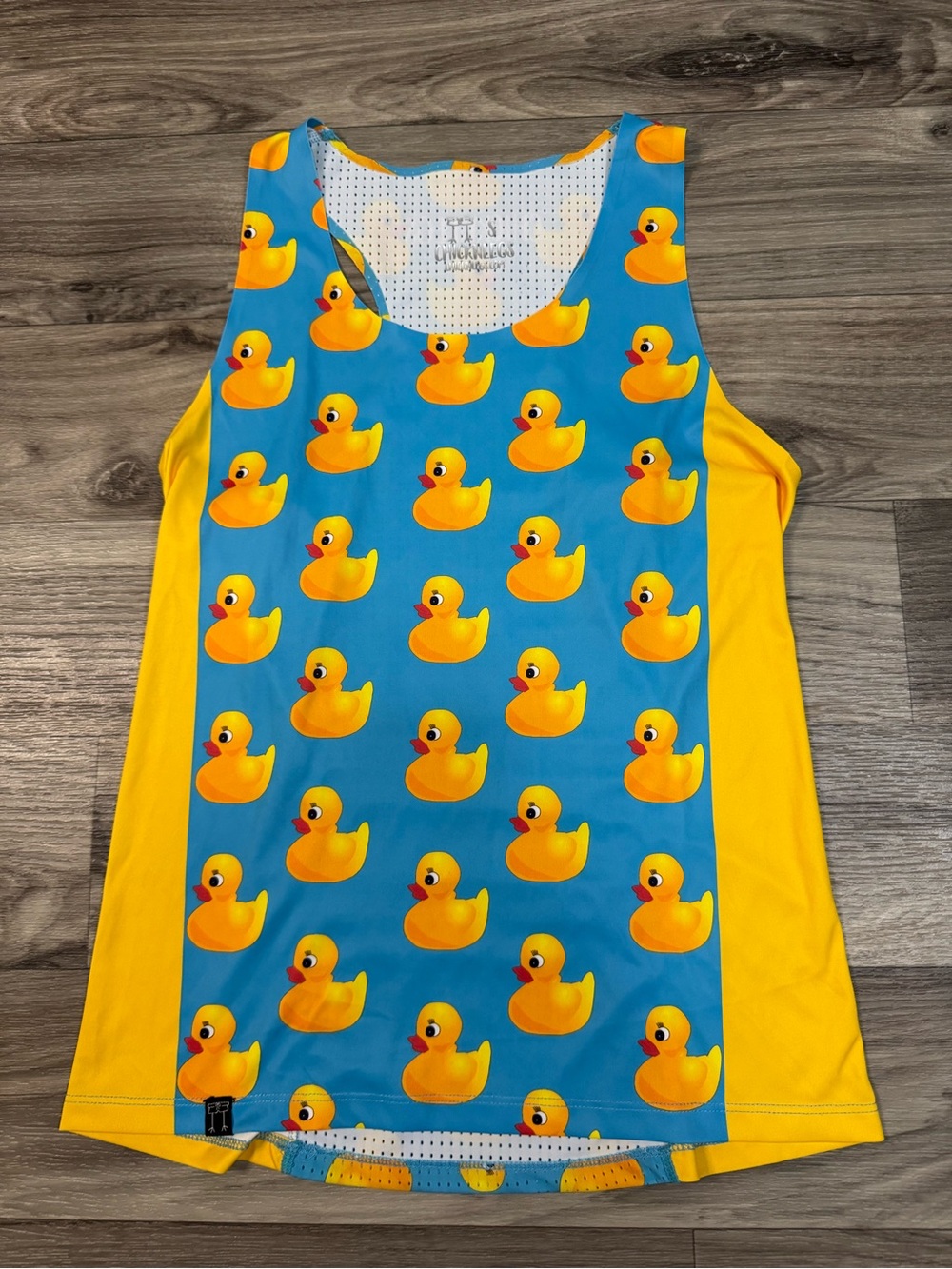 Chicknlegs Women's Performance Singlet Rubber Ducky Print Size Small